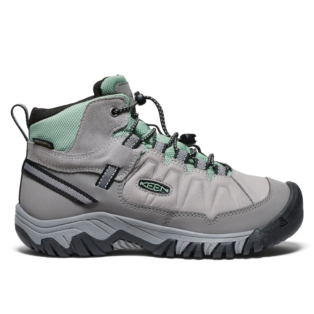 Big Kid's Targhee IV Mid Waterproof Alloy Granite Green