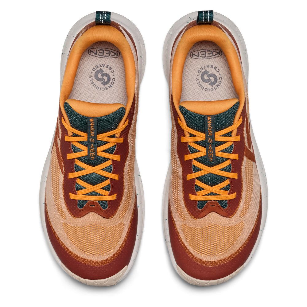 Mens Wander Trail Running Shoe Fossil Orange Carrot Curl