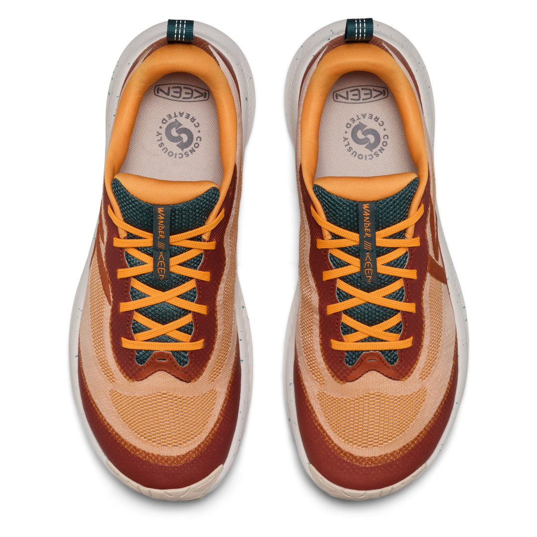 Mens Wander Trail Running Shoe Fossil Orange Carrot Curl