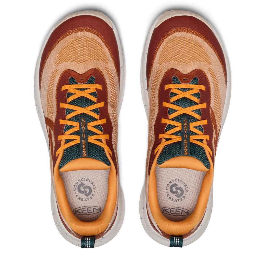 Mens Wander Trail Running Shoe Fossil Orange Carrot Curl