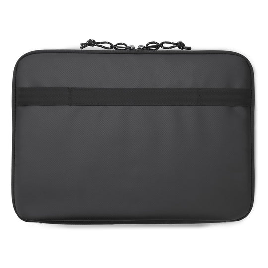 Padded laptop sleeve fits laptops 13 to 14 inches back view
