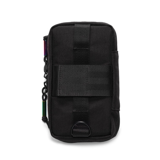 Tech Accessory Pouch in Rainbow Reflective back of pouch 
