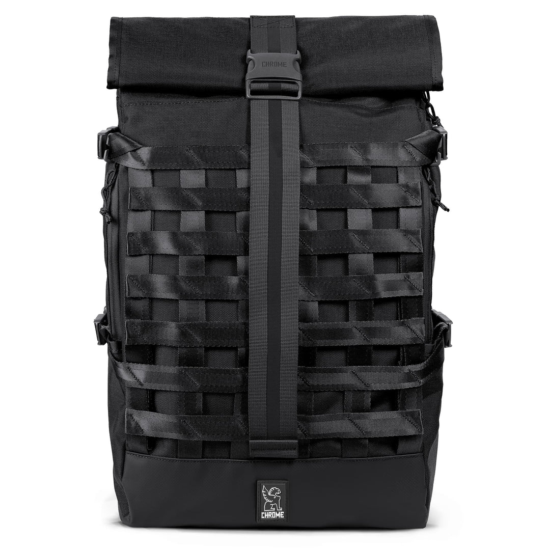 Black Barrage Freight in black full on front view 