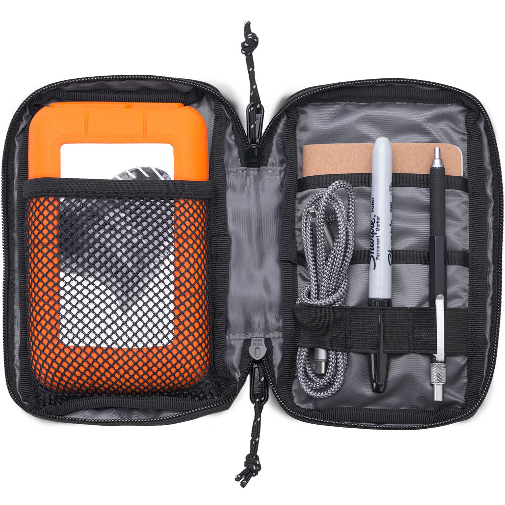 Black Tech Accessory Pouch inside detail #color_black