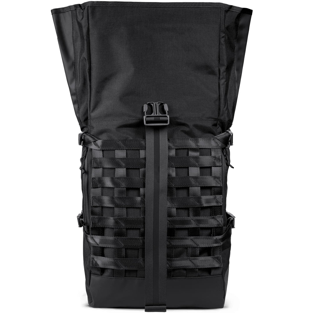 Black Barrage Freight Backpack fully unrolled 