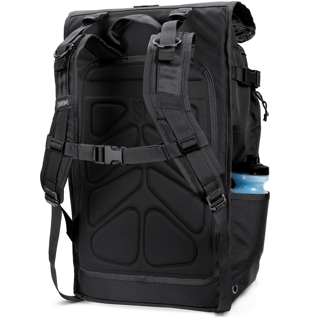 Barrage Freight Backpack in black harness view 