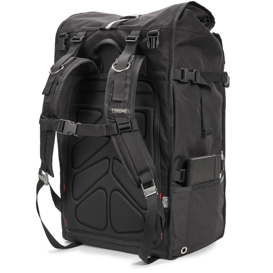 80L Barrage Pro backpack harness detail 