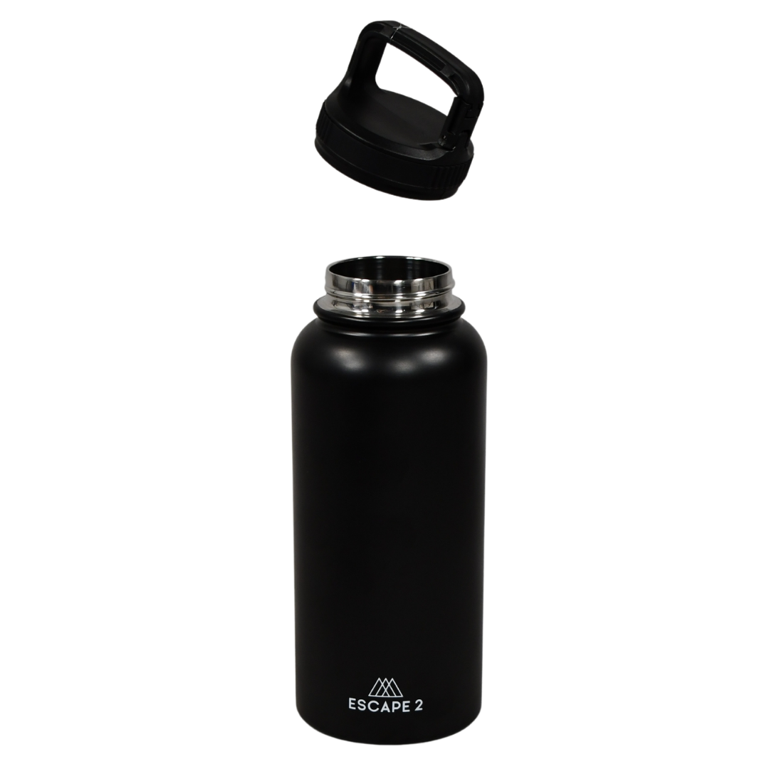 Explorer Water Bottle 1L Black  SS