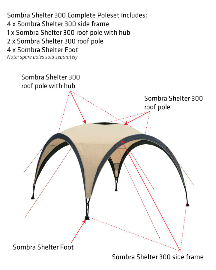 Sombra Shelter 300 roof pole